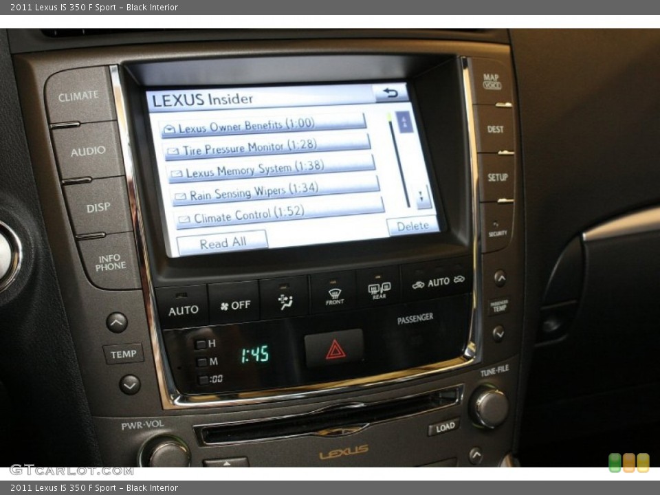 Black Interior Controls for the 2011 Lexus IS 350 F Sport #69722493