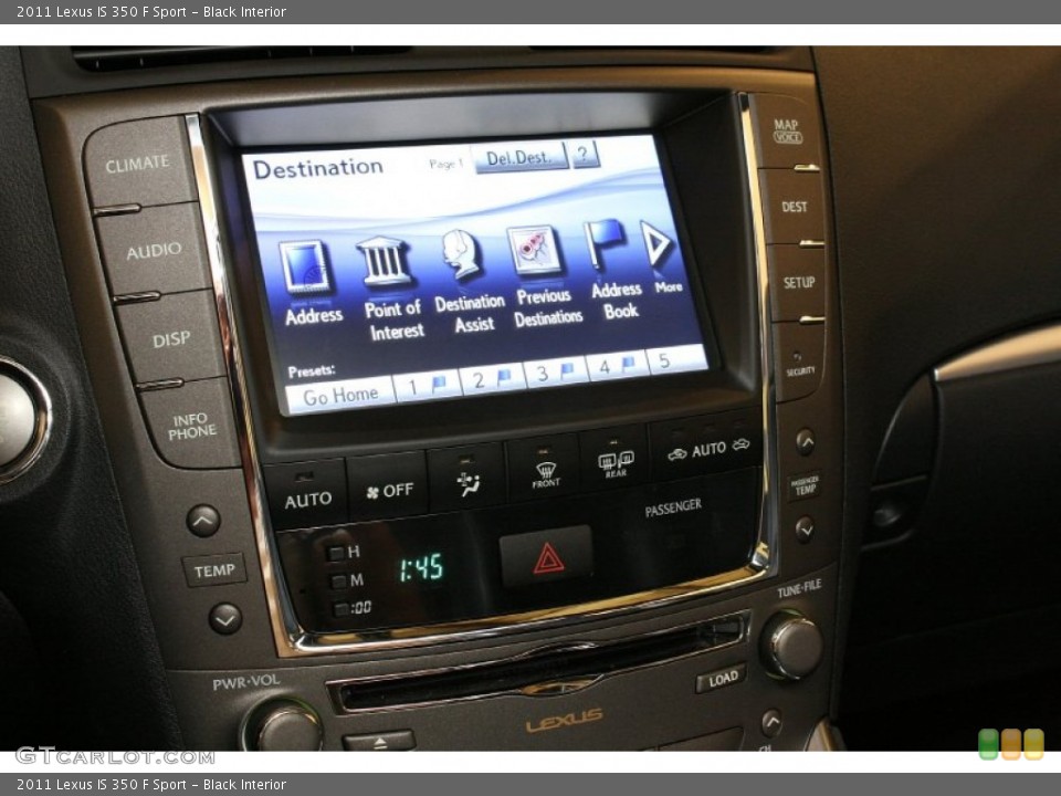 Black Interior Controls for the 2011 Lexus IS 350 F Sport #69722499