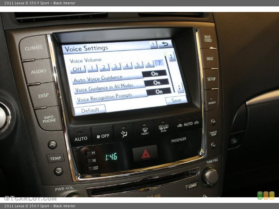 Black Interior Controls for the 2011 Lexus IS 350 F Sport #69722514