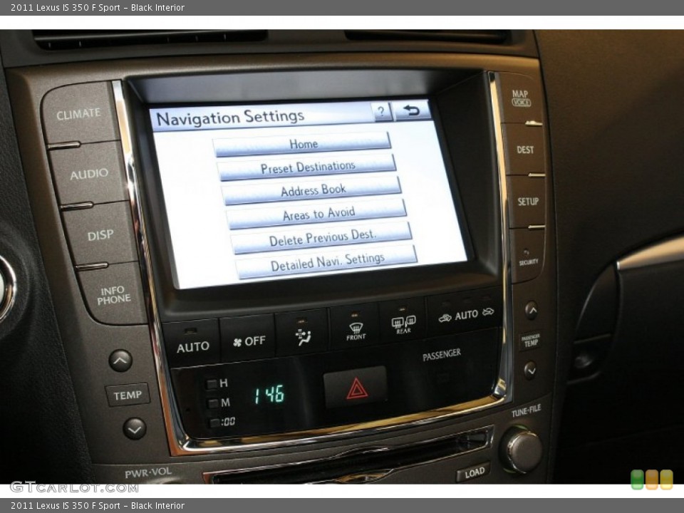 Black Interior Controls for the 2011 Lexus IS 350 F Sport #69722517