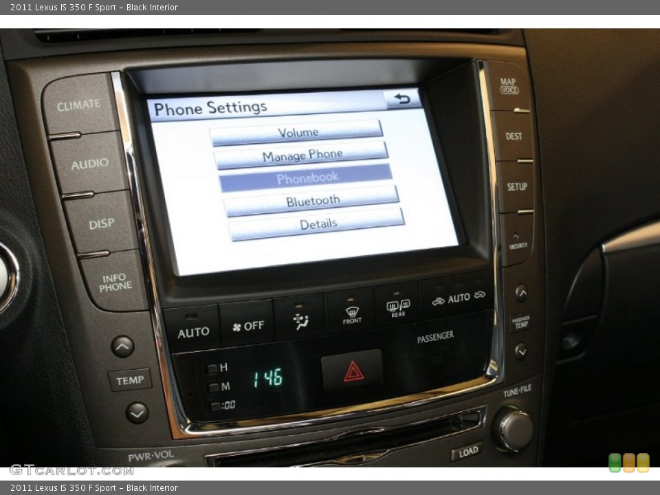 Black Interior Controls for the 2011 Lexus IS 350 F Sport #69722520