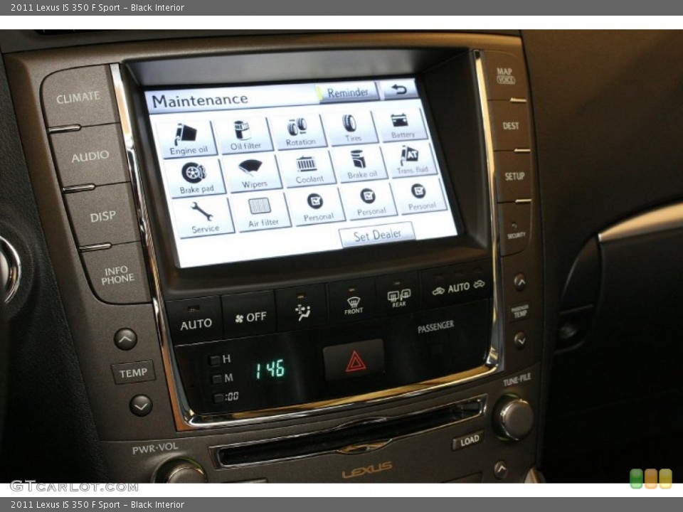 Black Interior Controls for the 2011 Lexus IS 350 F Sport #69722529
