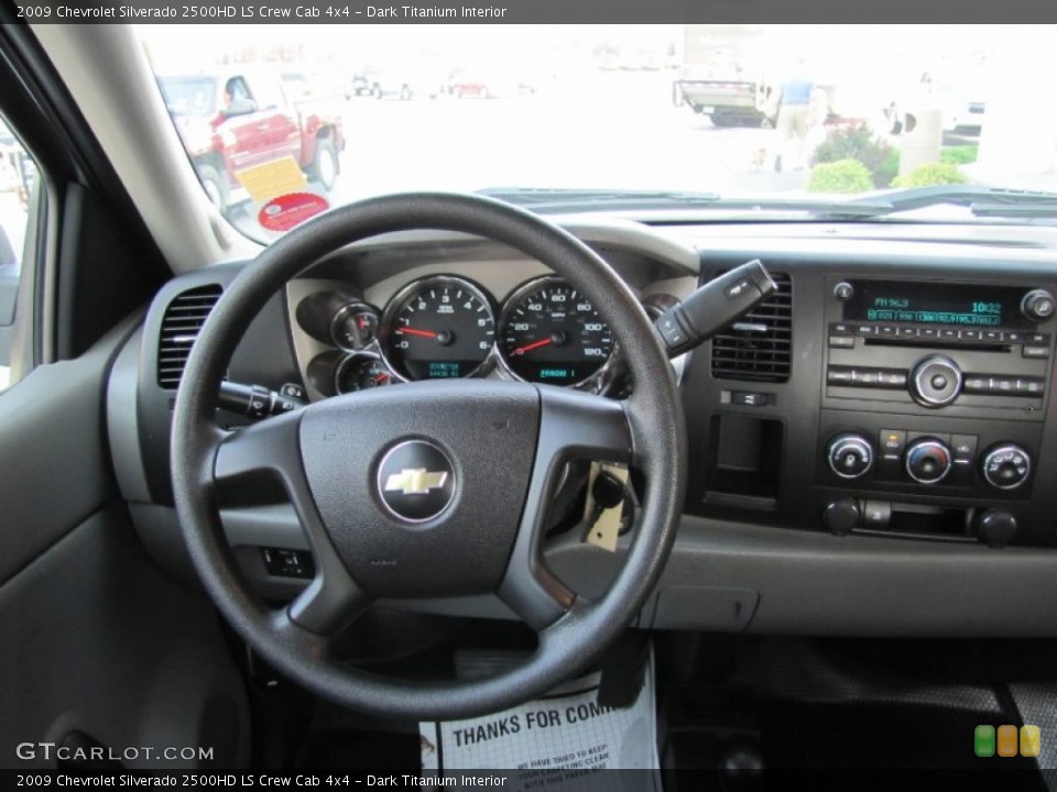 Dark Titanium Interior Dashboard for the 2009 Chevrolet Silverado 2500HD LS Crew Cab 4x4 #69725007