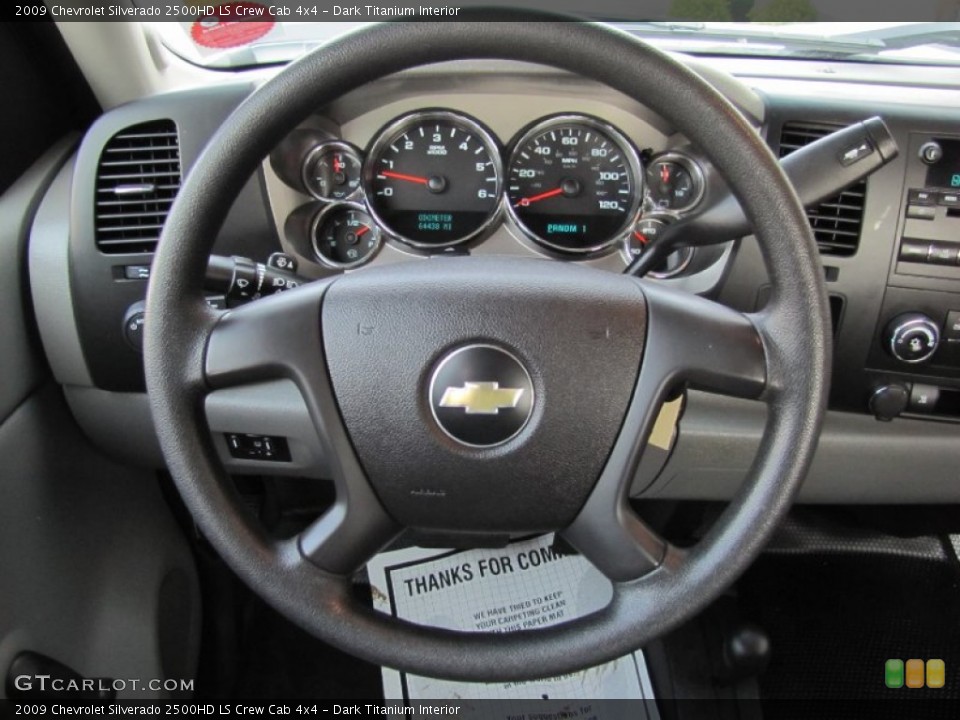 Dark Titanium Interior Steering Wheel for the 2009 Chevrolet Silverado 2500HD LS Crew Cab 4x4 #69725013
