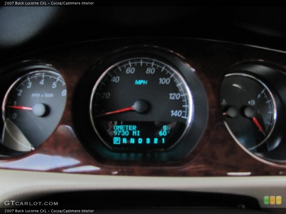Cocoa/Cashmere Interior Gauges for the 2007 Buick Lucerne CXL #69725706