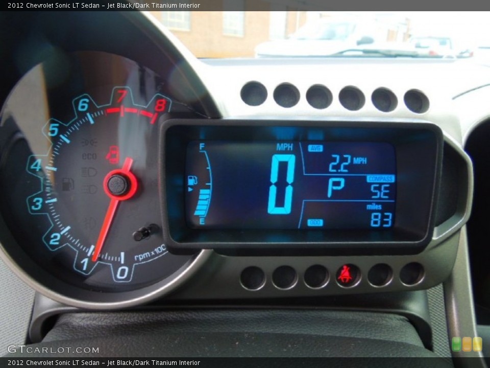 Jet Black/Dark Titanium Interior Gauges for the 2012 Chevrolet Sonic LT Sedan #69729895
