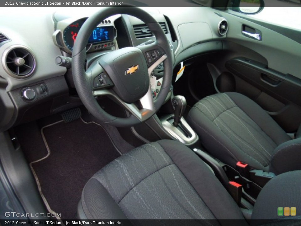 Jet Black/Dark Titanium Interior Prime Interior for the 2012 Chevrolet Sonic LT Sedan #69729988