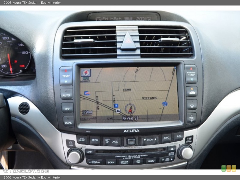 Ebony Interior Navigation for the 2005 Acura TSX Sedan #69730102