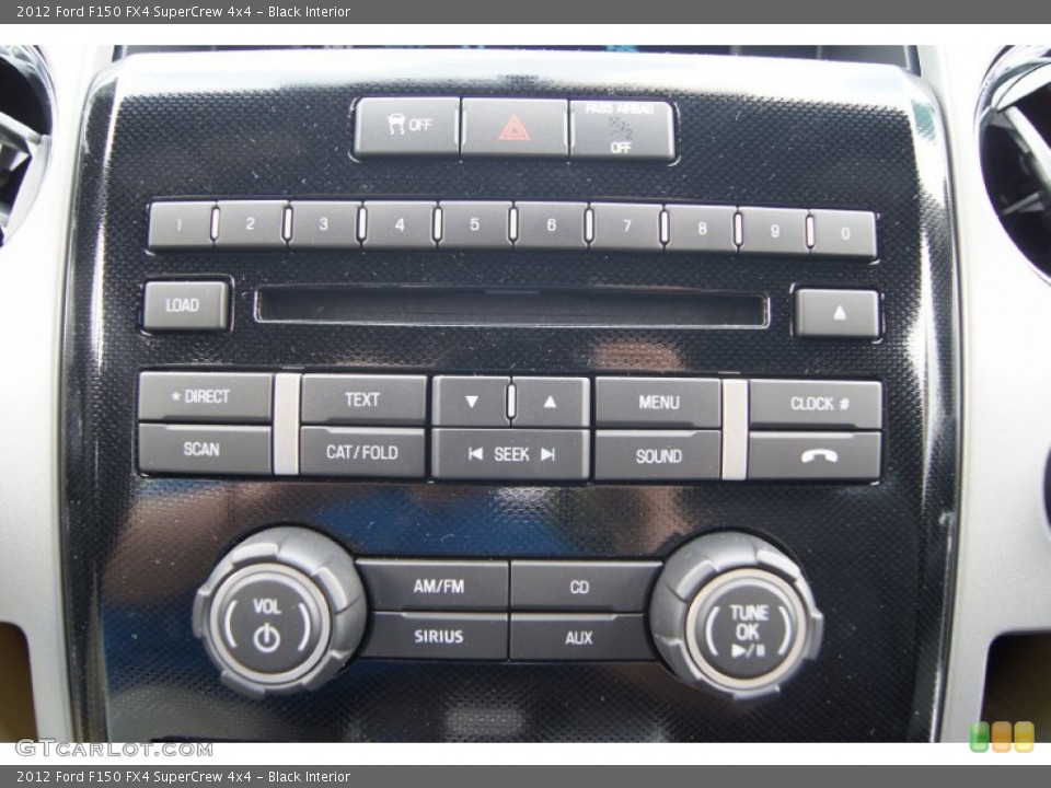 Black Interior Controls for the 2012 Ford F150 FX4 SuperCrew 4x4 #69735415