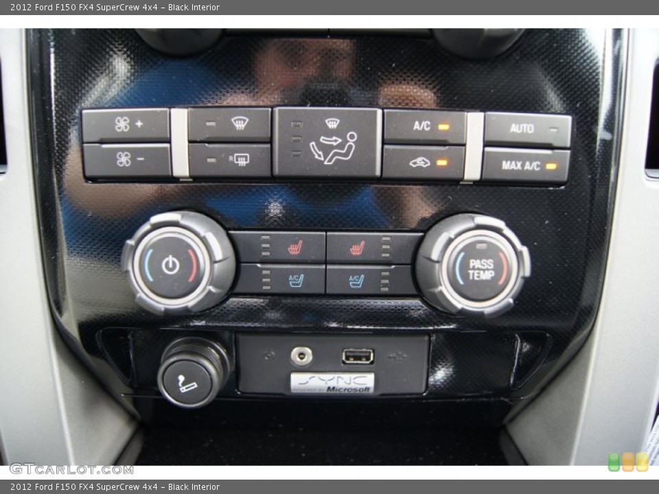 Black Interior Controls for the 2012 Ford F150 FX4 SuperCrew 4x4 #69735424