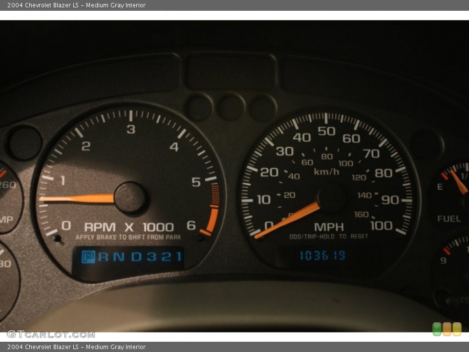 Medium Gray Interior Gauges for the 2004 Chevrolet Blazer LS #69738373