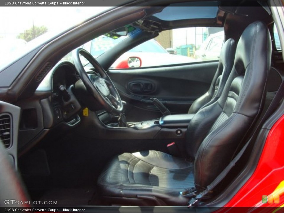 Black Interior Front Seat for the 1998 Chevrolet Corvette Coupe #69739855
