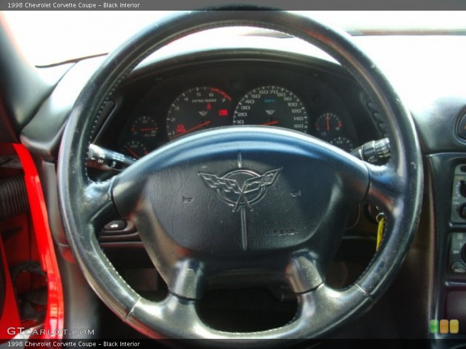 Black Interior Steering Wheel for the 1998 Chevrolet Corvette Coupe #69739879