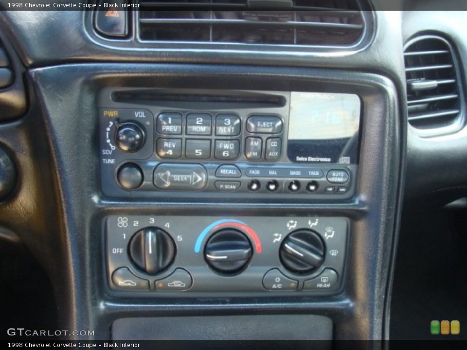 Black Interior Controls for the 1998 Chevrolet Corvette Coupe #69739897