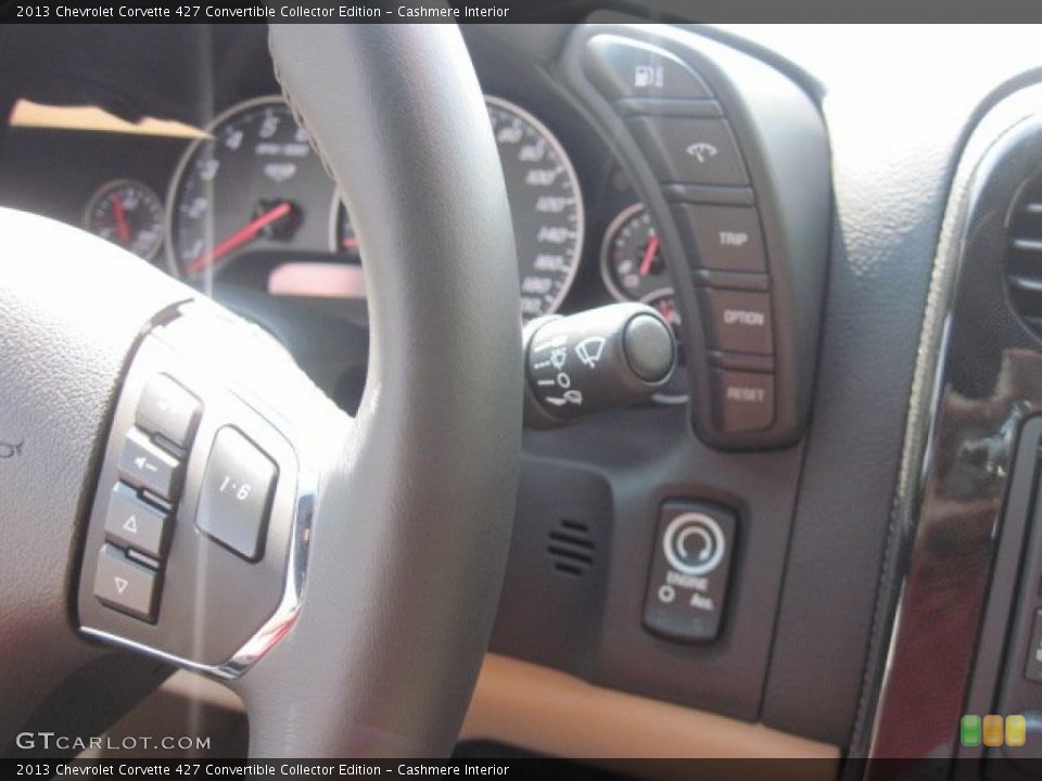 Cashmere Interior Controls for the 2013 Chevrolet Corvette 427 Convertible Collector Edition #69739900