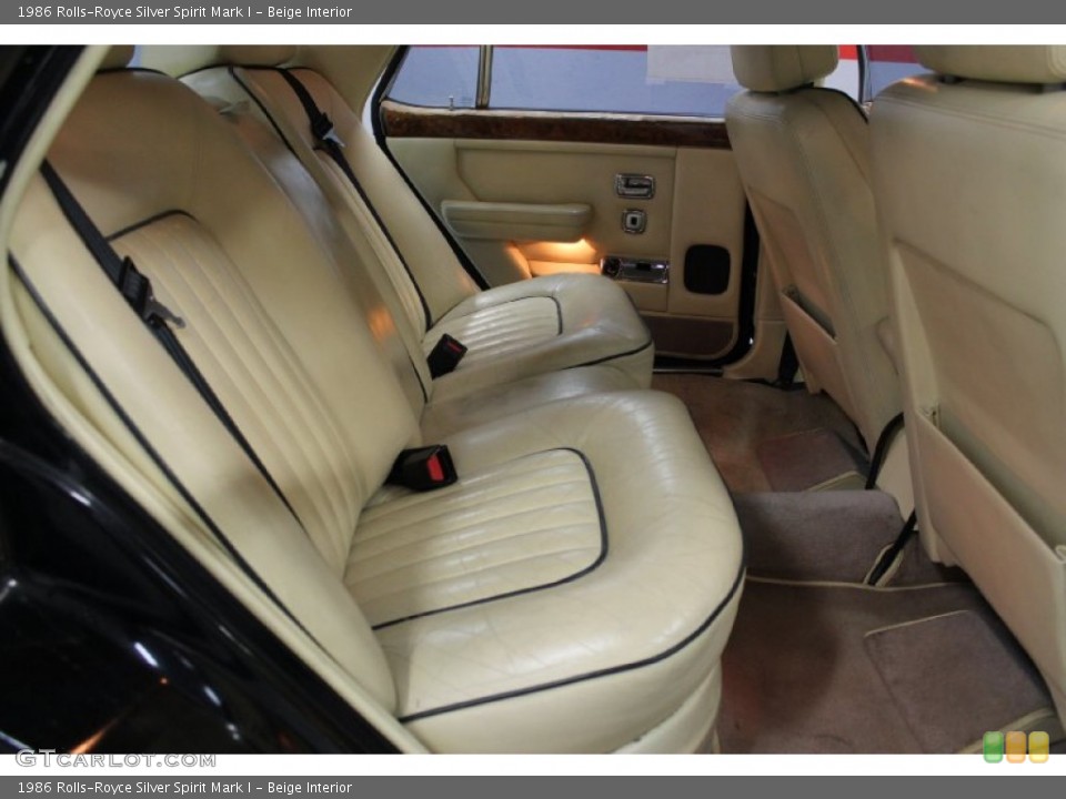 Beige Interior Rear Seat for the 1986 Rolls-Royce Silver Spirit Mark I #69742222