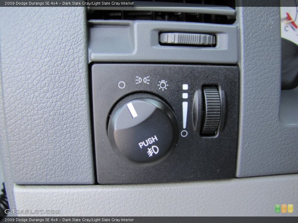 Dark Slate Gray/Light Slate Gray Interior Controls for the 2009 Dodge Durango SE 4x4 #69742486