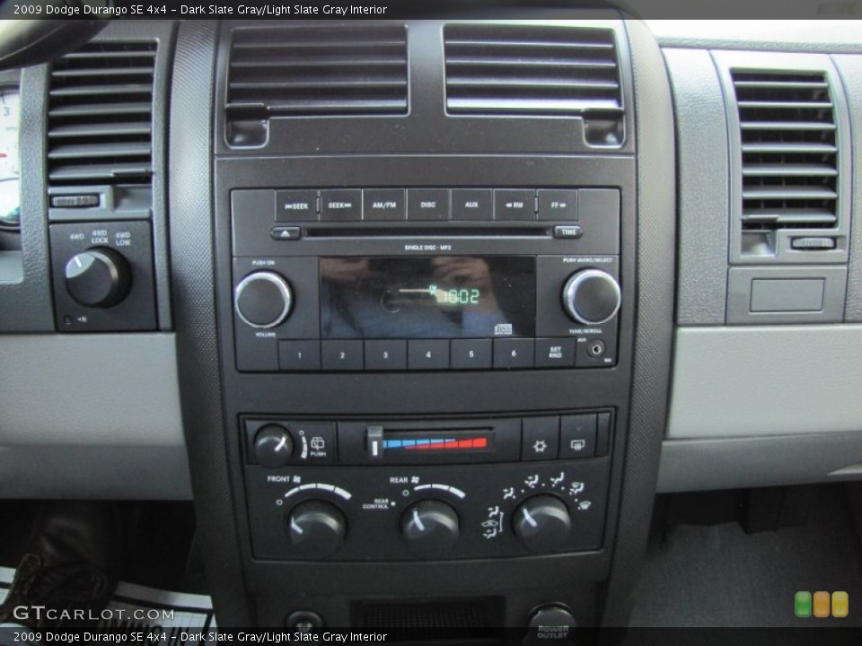 Dark Slate Gray/Light Slate Gray Interior Controls for the 2009 Dodge Durango SE 4x4 #69742522