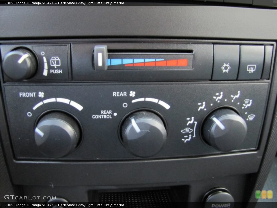 Dark Slate Gray/Light Slate Gray Interior Controls for the 2009 Dodge Durango SE 4x4 #69742539