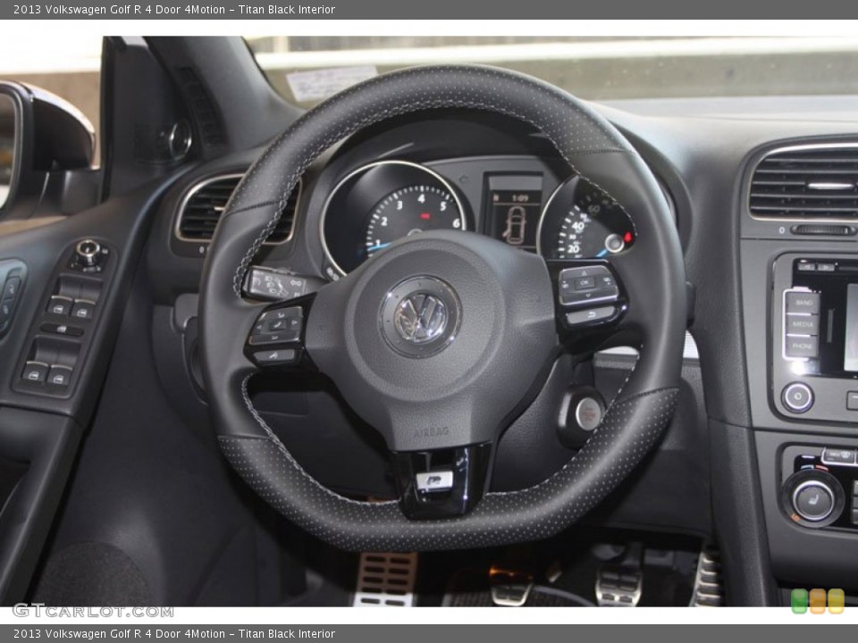 Titan Black Interior Steering Wheel for the 2013 Volkswagen Golf R 4 Door 4Motion #69745753