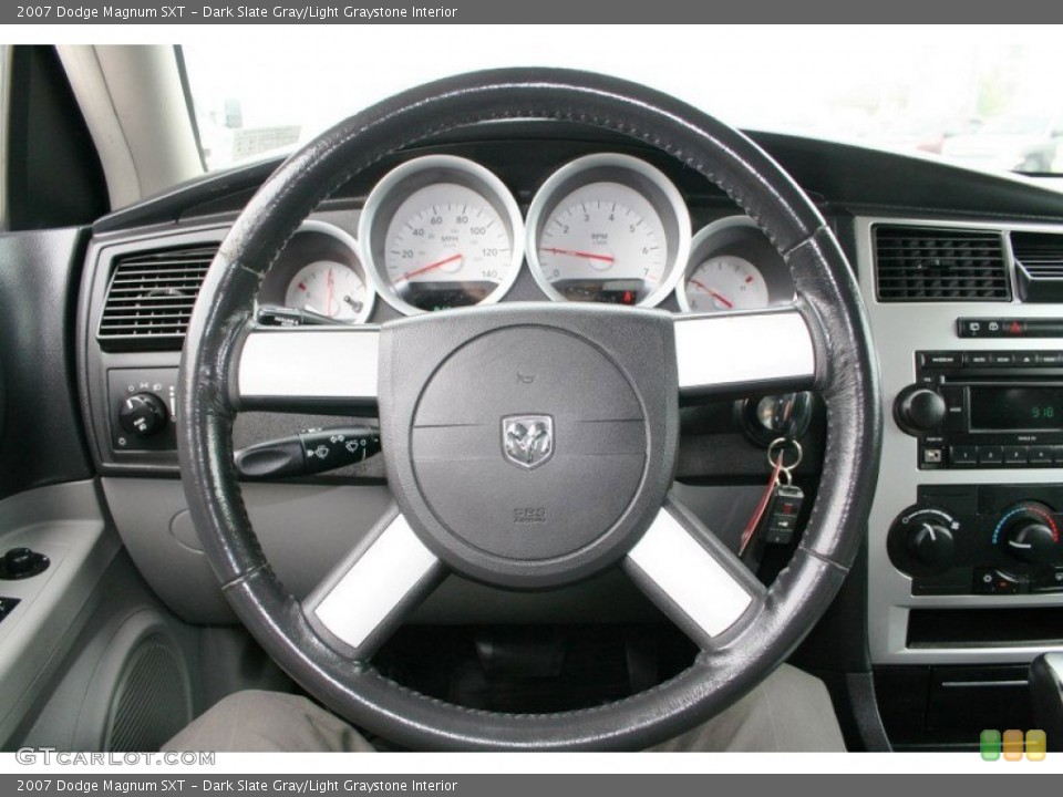 Dark Slate Gray/Light Graystone Interior Steering Wheel for the 2007 Dodge Magnum SXT #69749131