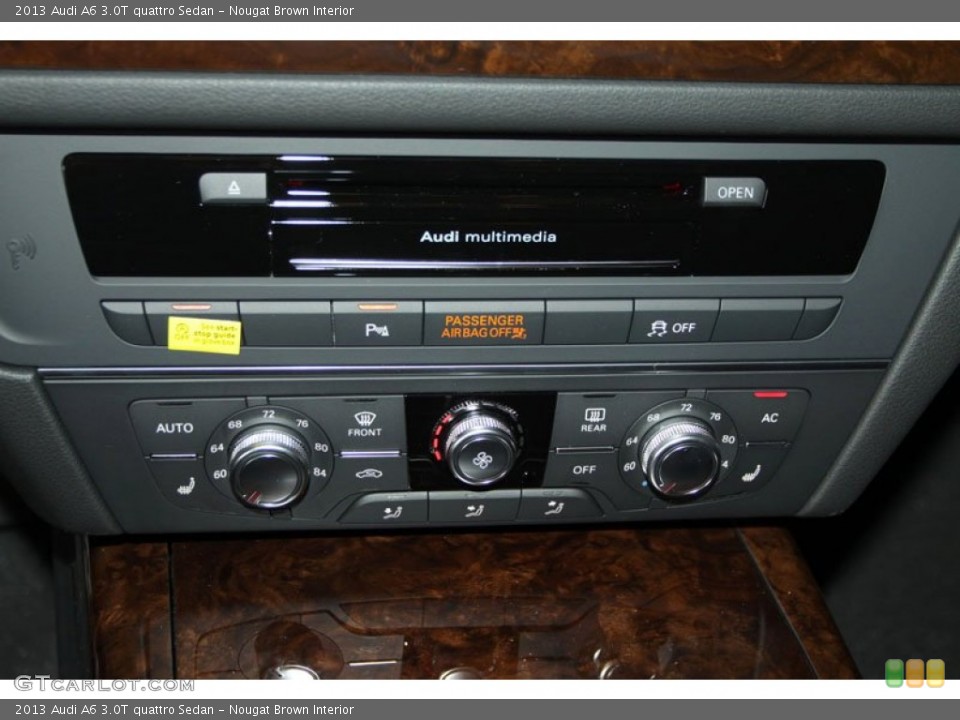 Nougat Brown Interior Controls for the 2013 Audi A6 3.0T quattro Sedan #69749911