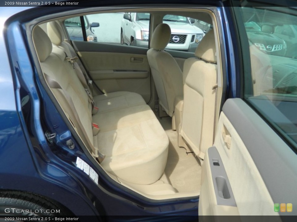 Beige Interior Rear Seat for the 2009 Nissan Sentra 2.0 S #69750862