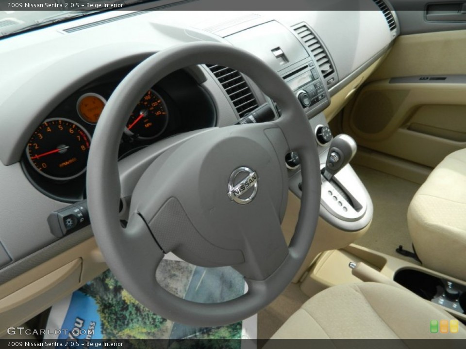 Beige Interior Steering Wheel for the 2009 Nissan Sentra 2.0 S #69750916