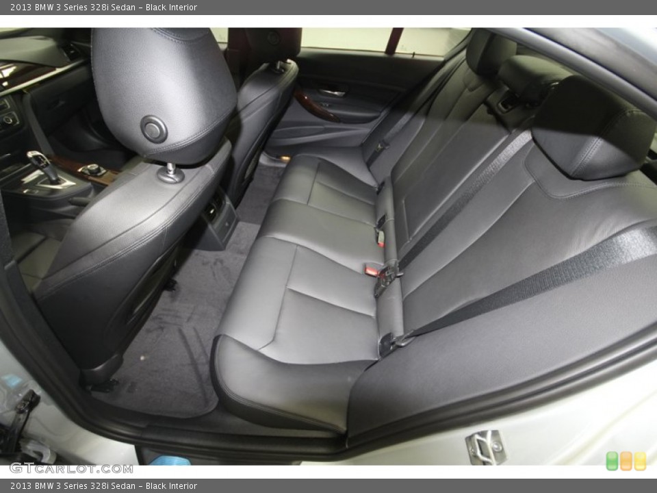 Black Interior Rear Seat for the 2013 BMW 3 Series 328i Sedan #69755621