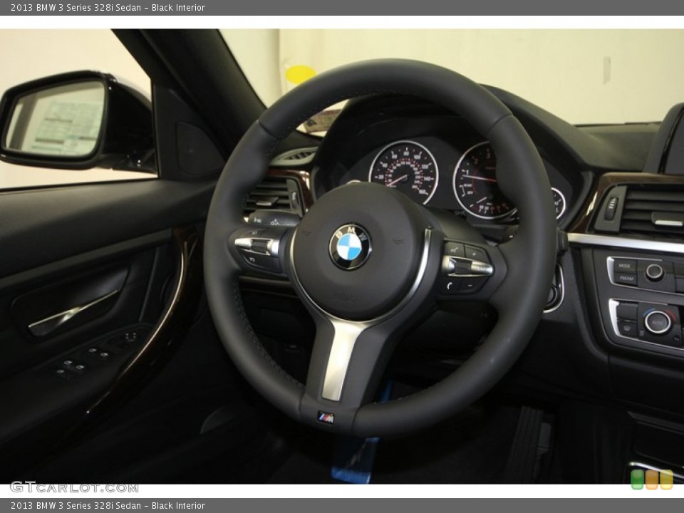 Black Interior Steering Wheel for the 2013 BMW 3 Series 328i Sedan #69755728