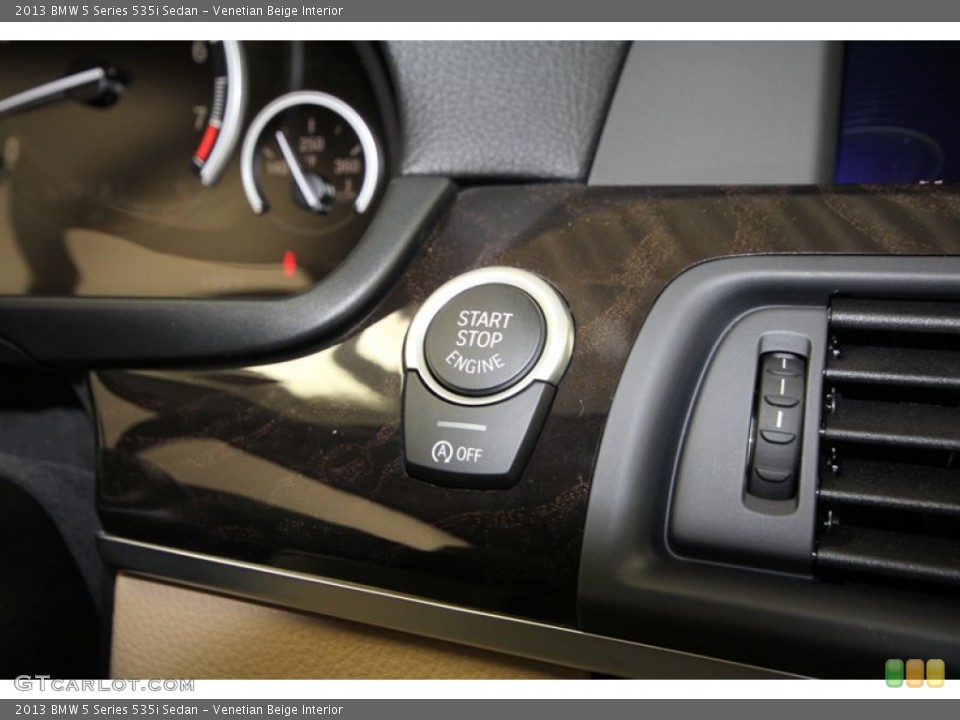 Venetian Beige Interior Controls for the 2013 BMW 5 Series 535i Sedan #69756373