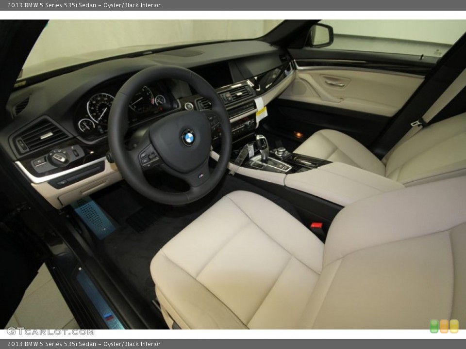 Oyster/Black Interior Prime Interior for the 2013 BMW 5 Series 535i Sedan #69756529