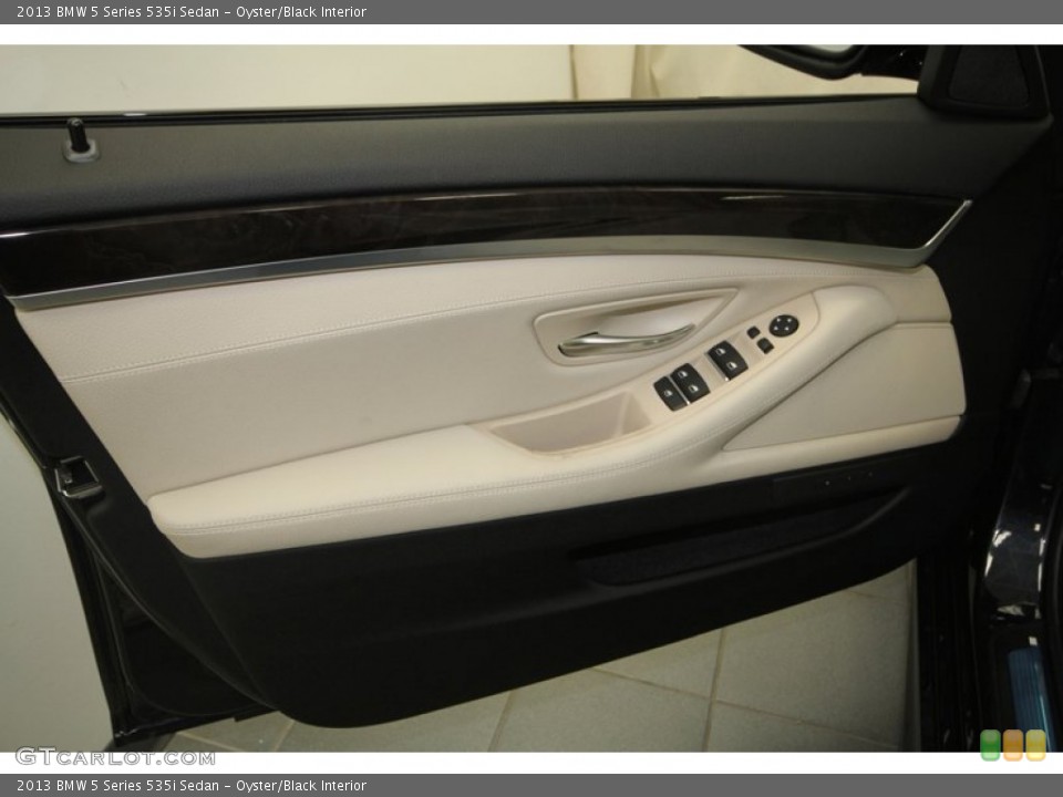 Oyster/Black Interior Door Panel for the 2013 BMW 5 Series 535i Sedan #69756547