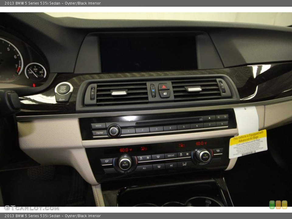 Oyster/Black Interior Controls for the 2013 BMW 5 Series 535i Sedan #69756580