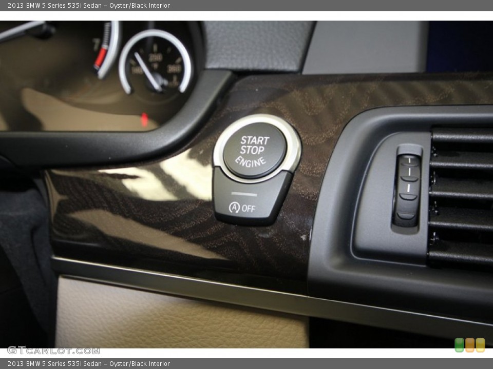 Oyster/Black Interior Controls for the 2013 BMW 5 Series 535i Sedan #69756616