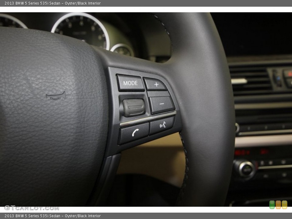 Oyster/Black Interior Controls for the 2013 BMW 5 Series 535i Sedan #69756625