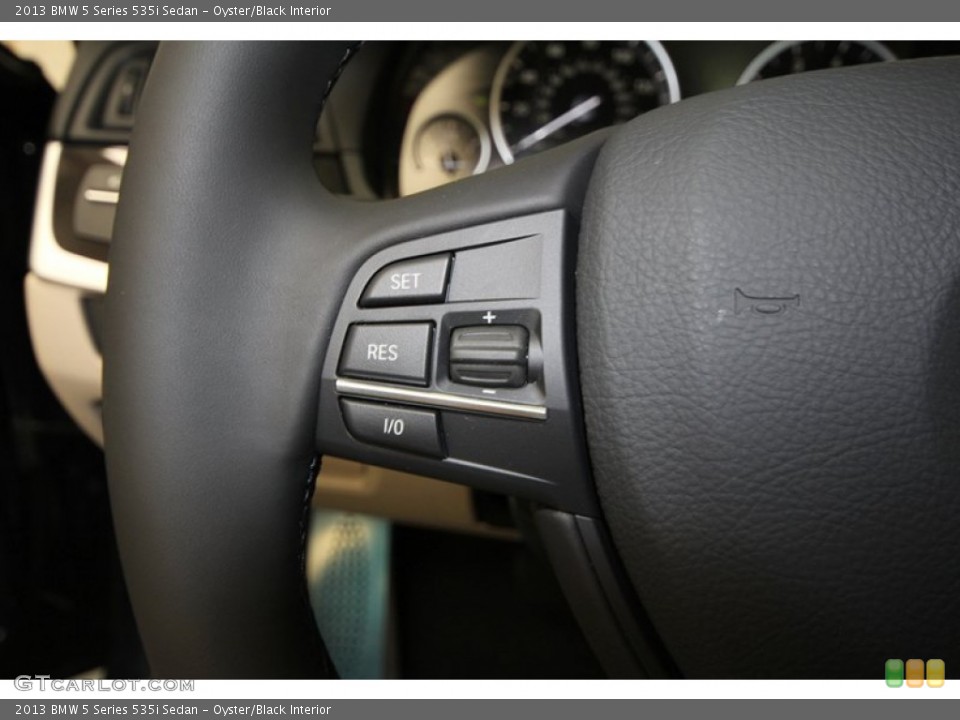 Oyster/Black Interior Controls for the 2013 BMW 5 Series 535i Sedan #69756634