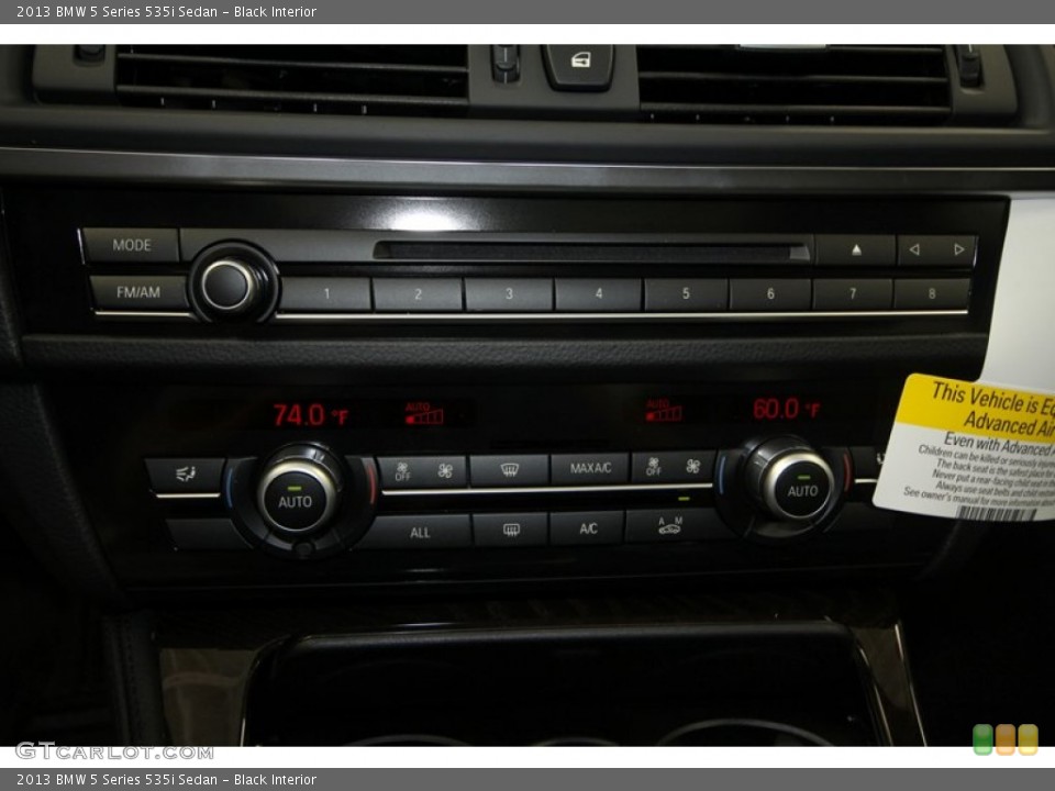 Black Interior Controls for the 2013 BMW 5 Series 535i Sedan #69756835