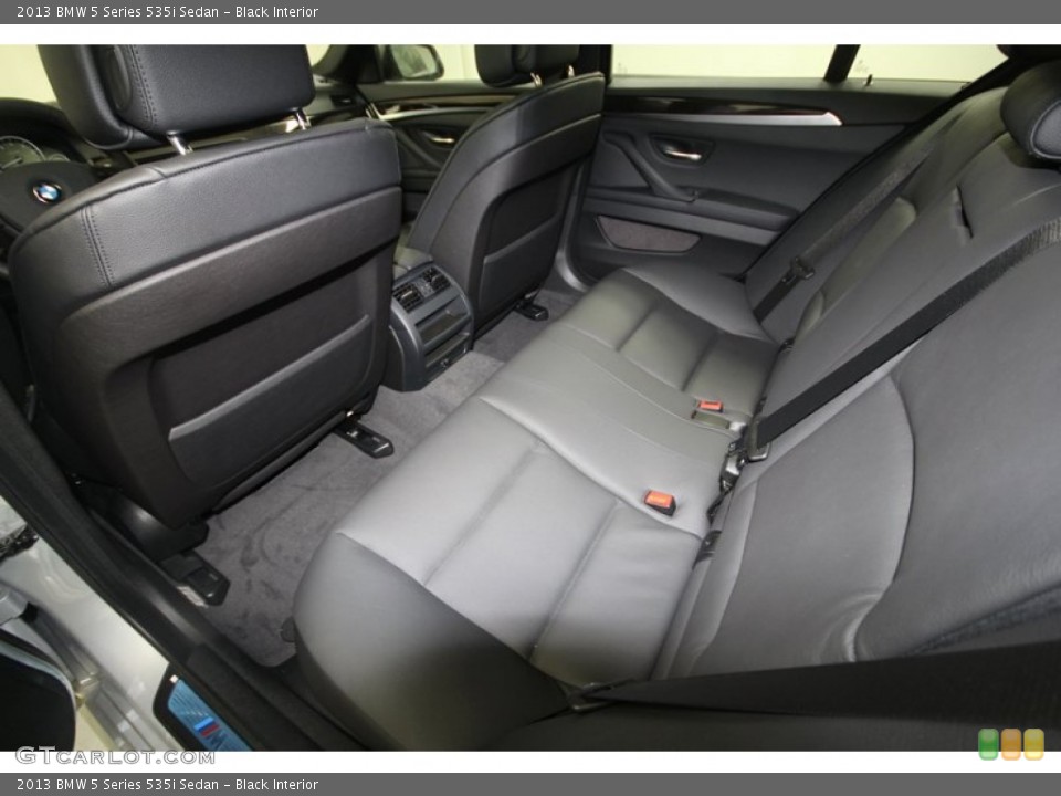 Black Interior Rear Seat for the 2013 BMW 5 Series 535i Sedan #69756898