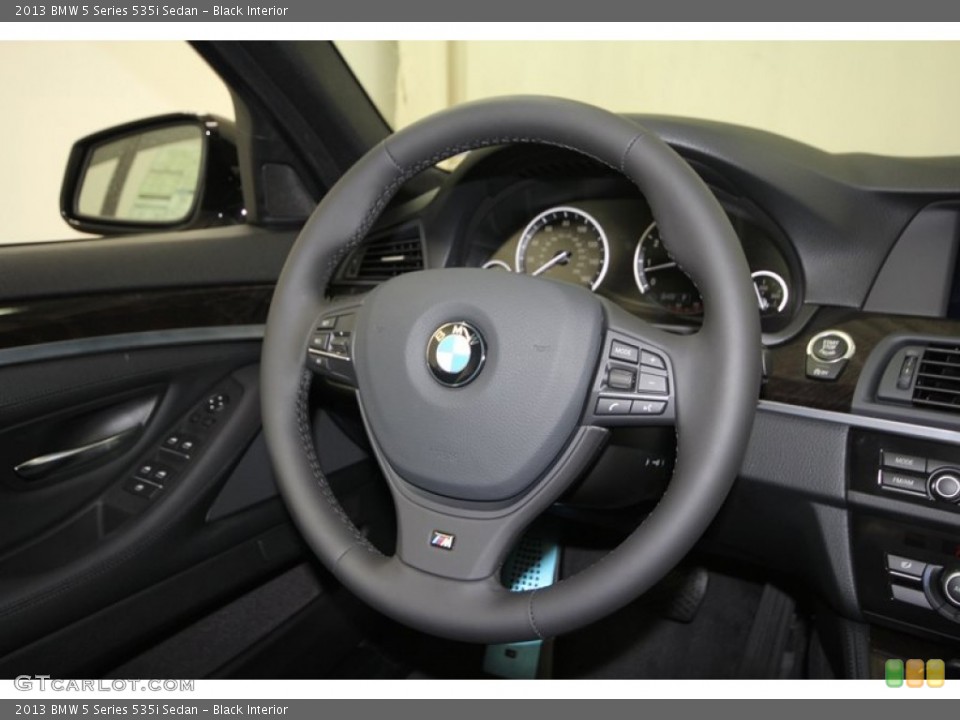 Black Interior Steering Wheel for the 2013 BMW 5 Series 535i Sedan #69756916
