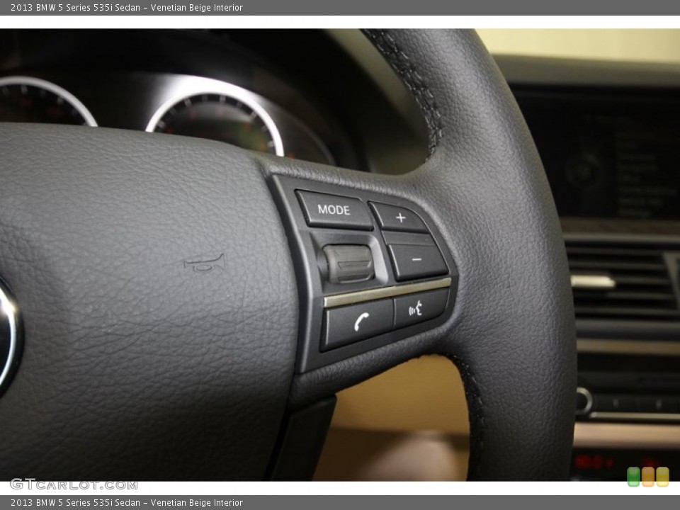 Venetian Beige Interior Controls for the 2013 BMW 5 Series 535i Sedan #69757135
