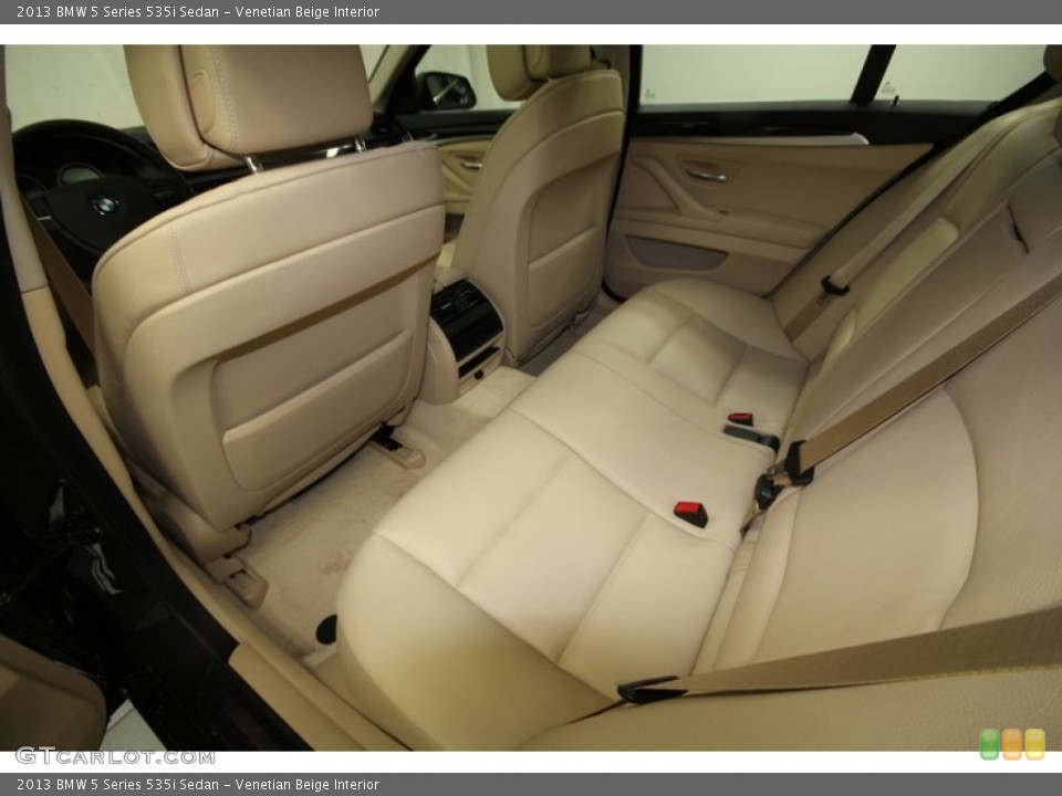 Venetian Beige Interior Rear Seat for the 2013 BMW 5 Series 535i Sedan #69757159