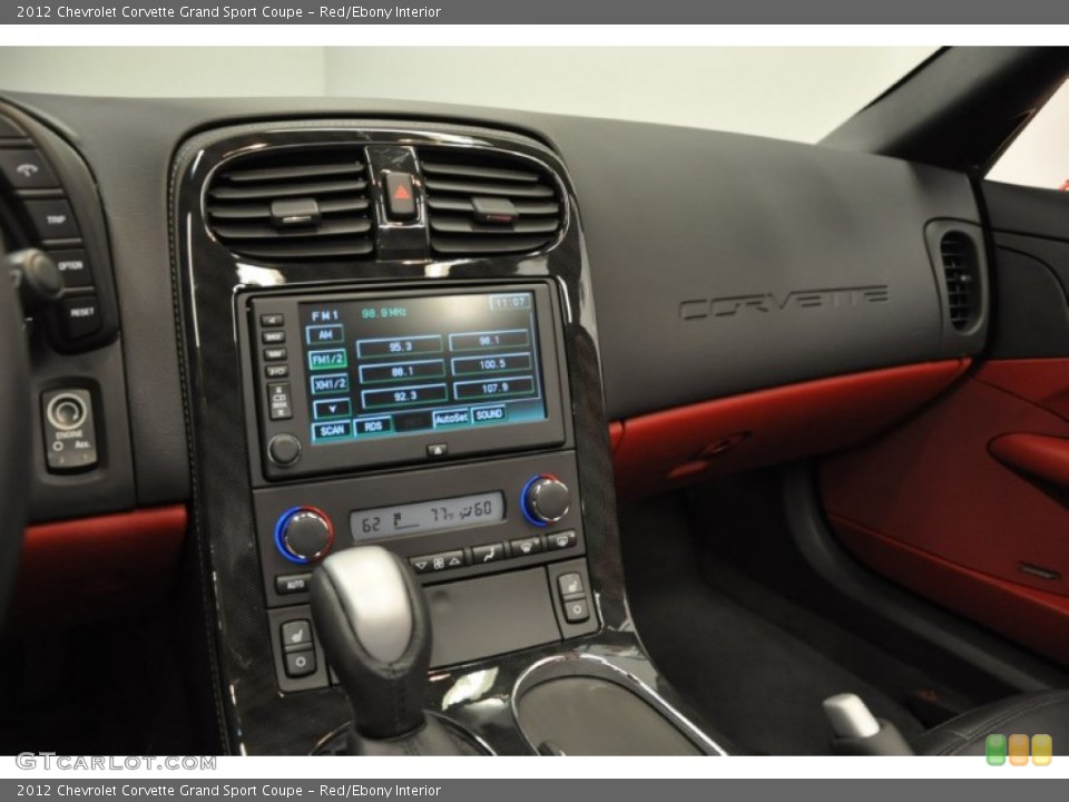 Red/Ebony Interior Controls for the 2012 Chevrolet Corvette Grand Sport Coupe #69759175
