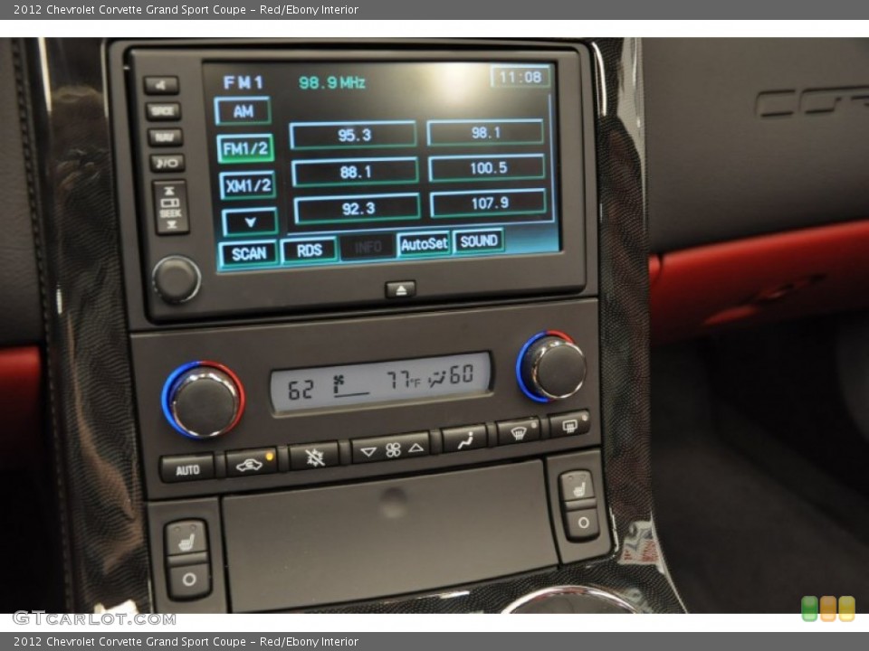 Red/Ebony Interior Controls for the 2012 Chevrolet Corvette Grand Sport Coupe #69759187