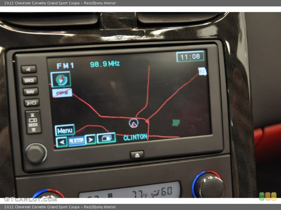 Red/Ebony Interior Navigation for the 2012 Chevrolet Corvette Grand Sport Coupe #69759217
