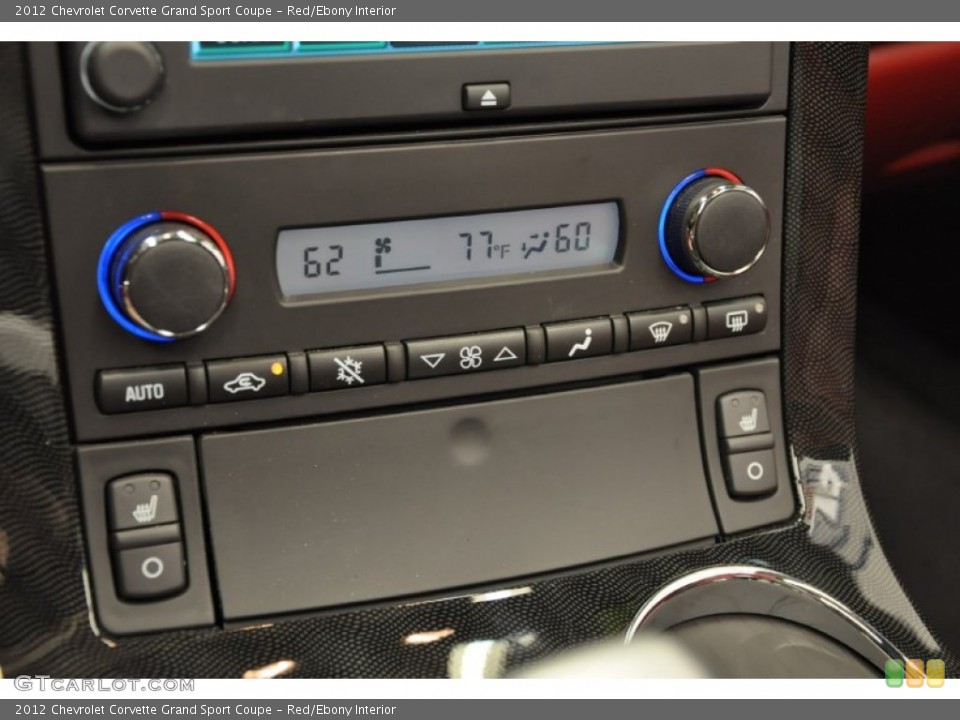 Red/Ebony Interior Controls for the 2012 Chevrolet Corvette Grand Sport Coupe #69759242