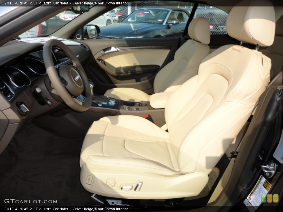 Velvet Beige/Moor Brown Interior Front Seat for the 2013 Audi A5 2.0T quattro Cabriolet #69771553