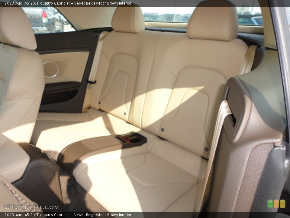 Velvet Beige/Moor Brown Interior Rear Seat for the 2013 Audi A5 2.0T quattro Cabriolet #69771562