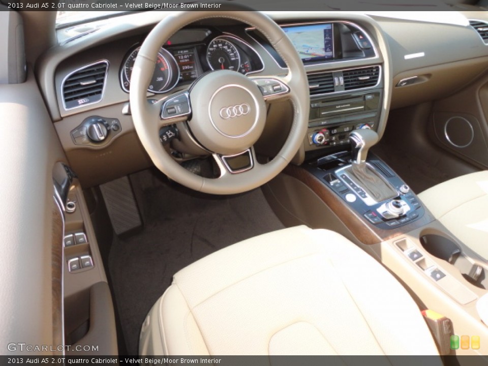 Velvet Beige/Moor Brown Interior Prime Interior for the 2013 Audi A5 2.0T quattro Cabriolet #69771571