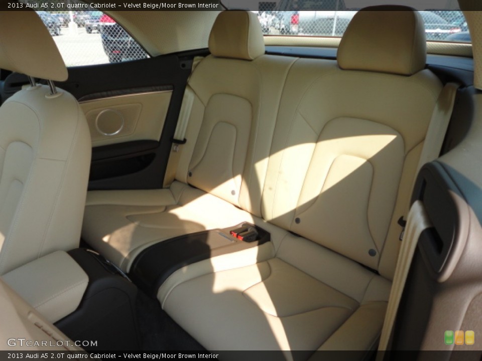 Velvet Beige/Moor Brown Interior Rear Seat for the 2013 Audi A5 2.0T quattro Cabriolet #69771649